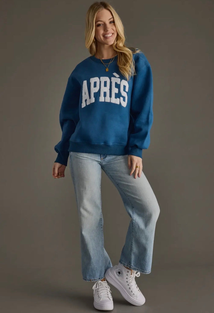 Aprés Blue Sweatshirt - Jennifer Haley Handbags