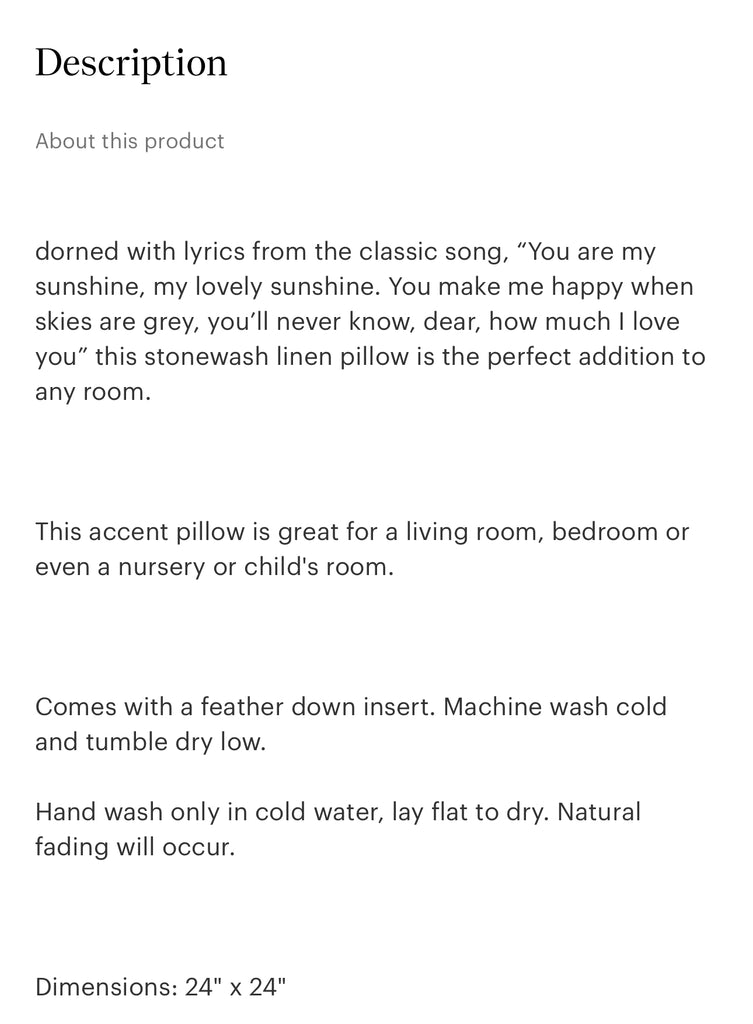 Sugarboo & Co- You Are My Sunshine pillow