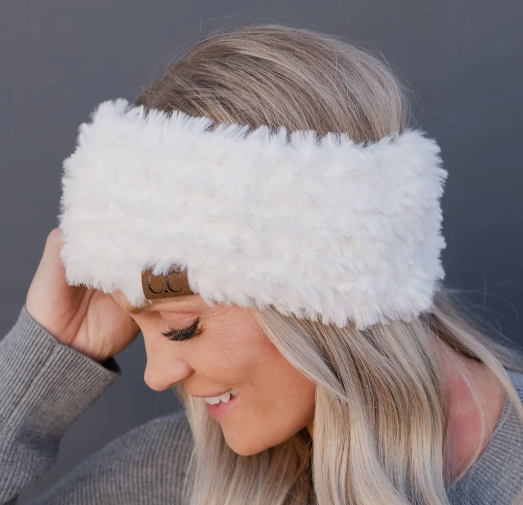Cc Faux Fur Head Wrap