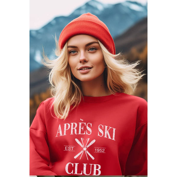 Après Ski Club crew sweatshirt in Red