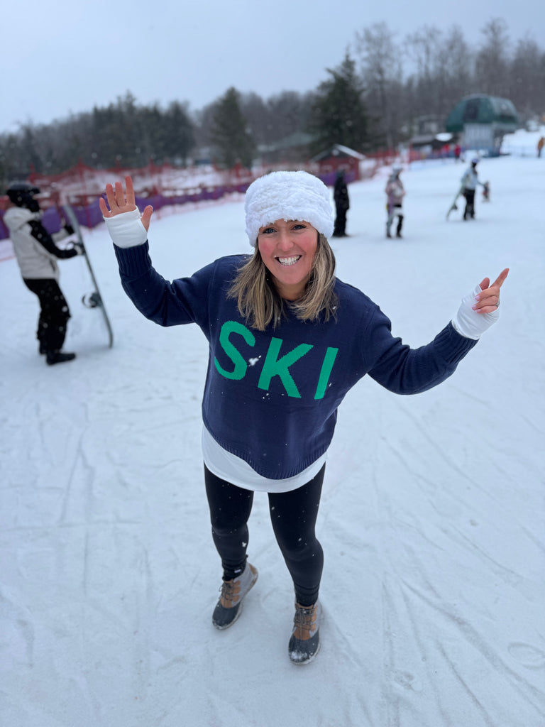 SKI Navy Knit Sweater