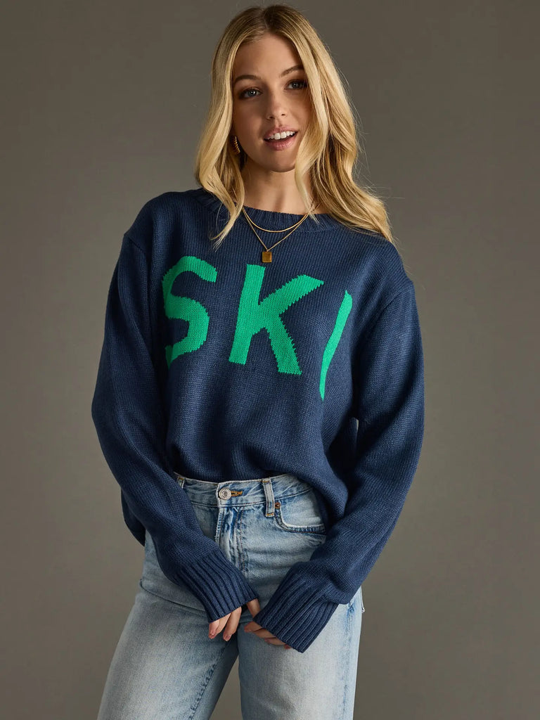 SKI Navy Knit Sweater