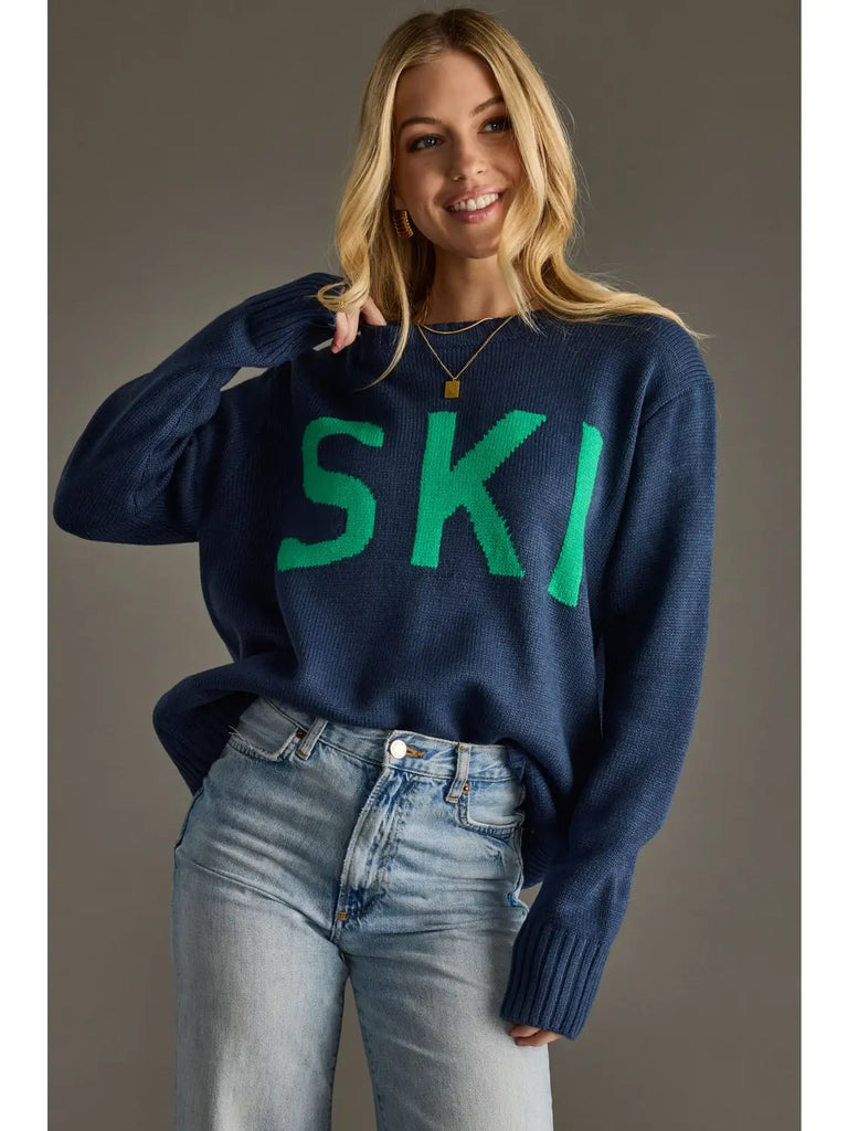 SKI Navy Knit Sweater